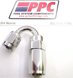 Extremos de manguera giratorios reutilizables plateados pulidos SimChrome Show