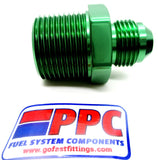 Green Show Polished Anodized Alum Straight 45 & 90 Adapter Fittings
