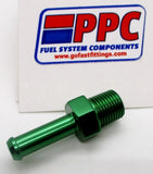 Male NPT to Hose Barb Straight Anodized Aluminum