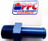 Male NPT to Hose Barb Straight Anodized Aluminum