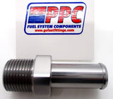 Male NPT to Hose Barb Straight Anodized Aluminum