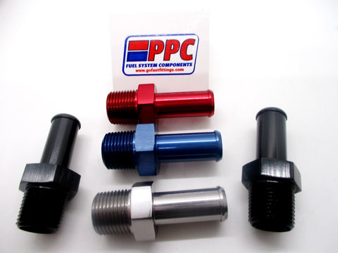 NPT macho a espiga para manguera Aluminio anodizado recto