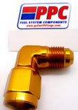 90 Degree Male/Female Swivel Adapter Fitting Aluminum