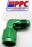 90 Degree Male/Female Swivel Adapter Fitting Aluminum