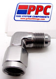90 Degree Male/Female Swivel Adapter Fitting Aluminum
