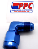 90 Degree Male/Female Swivel Adapter Fitting Aluminum