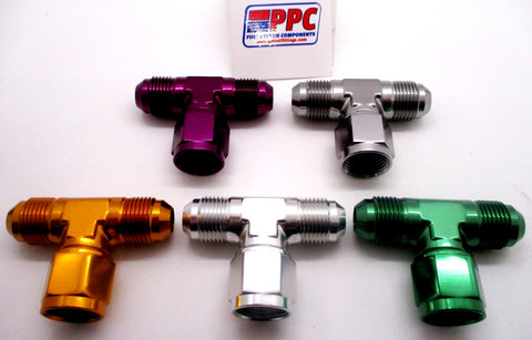 AN Tee Fitting with Female Swivel Nut
