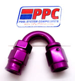 Purple Show Polished PTFE Swivel Hose Ends Aluminum