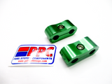 Green Show Polished billet Aluminum Dual Hose Separators