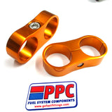 Gold Show Polished Billet Aluminum Dual Hose Separators