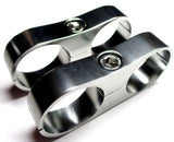 Titanium Gray Show Polished Billet Aluminum Dual Hose Separators