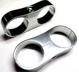 Titanium Gray Show Polished Billet Aluminum Dual Hose Separators