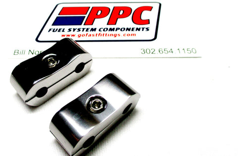 Titanium Gray Show Polished Billet Aluminum Dual Hose Separators