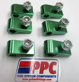 Green Show Polished Billet Aluminum  "P" Clamps