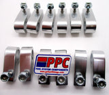 Abrazaderas "P" de aluminio billet pulido SimChrome Silver Show