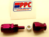 Red Show Polished PTFE Swivel Hose Ends Aluminum