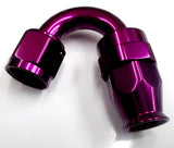 Purple Show Polished PTFE Swivel Hose Ends Aluminum