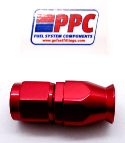 Red Show Polished PTFE Swivel Hose Ends Aluminum