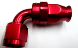 Red Show Polished PTFE Swivel Hose Ends Aluminum