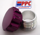 Tapa de llenado de aluminio con soldadura en tapón