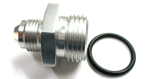 SimChrome Polished Silver O-Ring Boss ORB to AN Male Flare Straight Aluminum Fitting