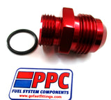 Red Show Polished  O-Ring Boss ORB  to AN Male Flare Straight  Aluminum Fittings