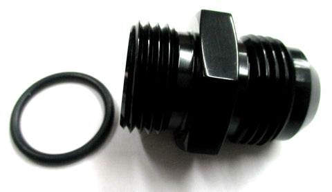 Black Show Pulido O-Ring Boss ORB a AN Macho Flare Accesorios de aluminio rectos