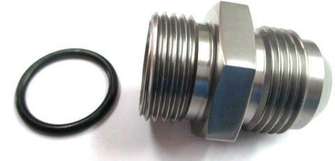 Gris titanio Show Pulido O-Ring Boss ORB a AN Macho Flare Accesorio de aluminio recto