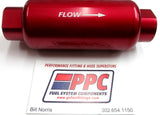 Billet Aluminum Fuel filter w/ 10 an female thread 10 & 100 micron stainless steel element