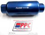 Billet Aluminum Fuel filter w/ 10 an female thread 10 & 100 micron stainless steel element