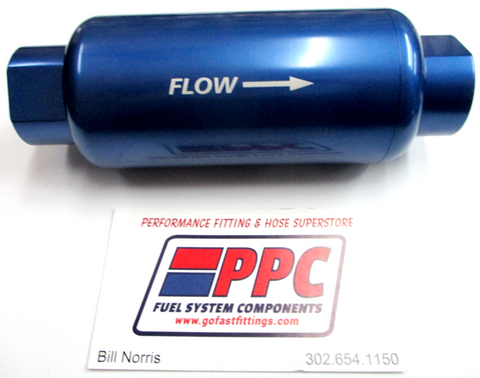 Billet Aluminum Fuel filter w/ 10 an female thread 10 & 100 micron stainless steel element