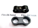 Step Sized Show Polished Billet Aluminum Dual Hose Separators
