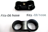 Step Sized Show Polished Billet Aluminum Dual Hose Separators