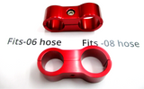 Step Sized Show Polished Billet Aluminum Dual Hose Separators