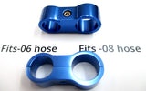 Step Sized Show Polished Billet Aluminum Dual Hose Separators