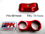 Step Sized Show Polished Billet Aluminum Dual Hose Separators