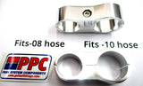 Step Sized Show Polished Billet Aluminum Dual Hose Separators