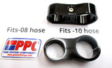 Step Sized Show Polished Billet Aluminum Dual Hose Separators