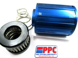 Compact Billet Aluminum Fuel Filter Stainless cleanable element