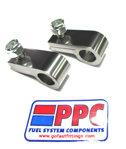 Titanium Gray Show Polished Billet Aluminum "P" Clamps