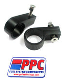 Abrazaderas "P" de aluminio billet pulido negro mate