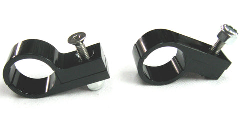 Abrazaderas "P" de aluminio billet pulido Black Show