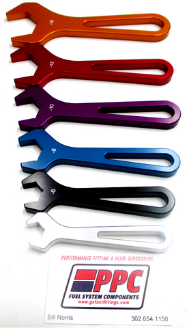 Juego de llaves A/N de ALUMINIO de un solo extremo, 6 piezas