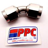 45 Degree AN Female to AN Female Swivel Coupler