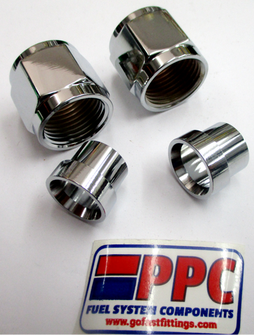 Chrome Plated Aluminum Tube Nuts & Sleeves