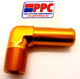 Hose Barb to NPT 90 Degree  Slip on and clamp Fittings