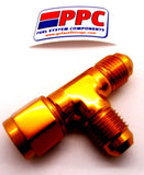 AN Tee Fitting with Female Swivel Nut