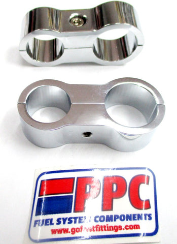 Stepped Sizes Show Chrome Plated  Billet Aluminum Dual Hose Separators