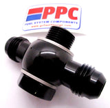 Dual -06 inlet  Banjo Fittings w/ Banjo Bolt & Crush Washers in Show Polished Aluminum