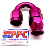 Purple Show Polished PTFE Swivel Hose Ends Aluminum